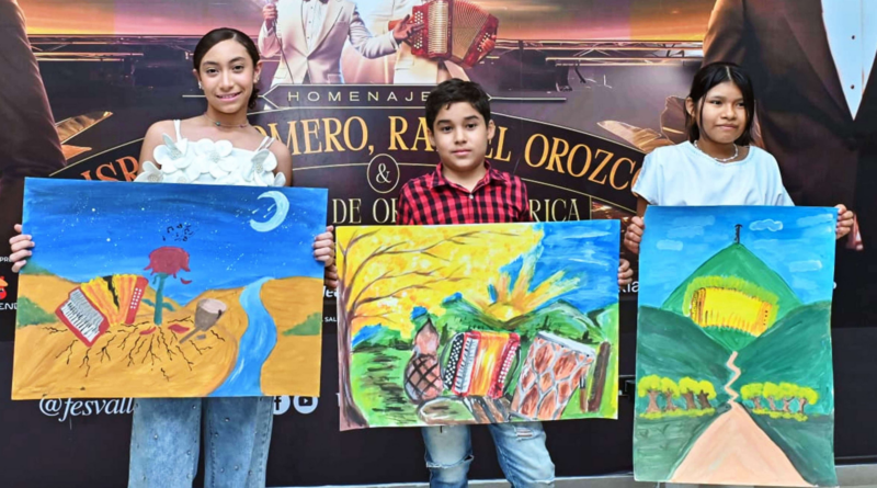 Niños plasman el alma del Festival Vallenato en concurso de pintura infantil