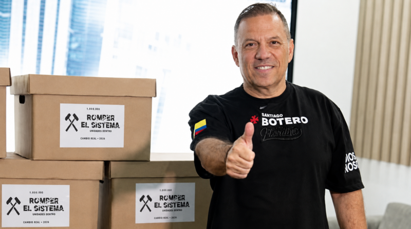 A horas de las elecciones, desalojan al candidato presidencial Santiago Botero tras denuncia de violencia intrafamiliar