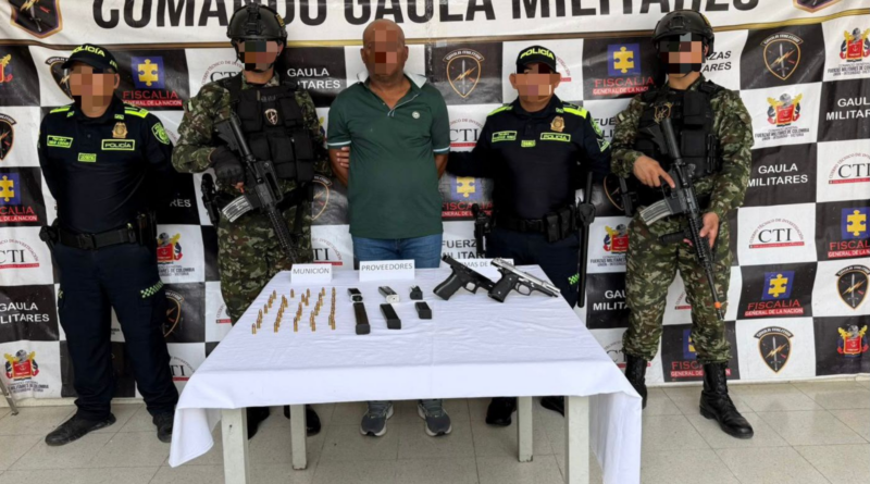 Cae alias “Tocayo”, presunto abastecedor de armas y explosivos del Clan del Golfo en el Cesar