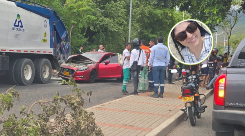 Bajo pronóstico reservado permanece mujer lesionada en choque contra camión recolector en Valledupar