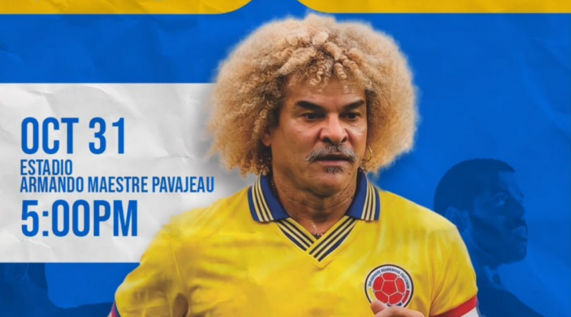 El Pibe Valderrama jugará en Valledupar en un partido para combatir la desnutrición infantil