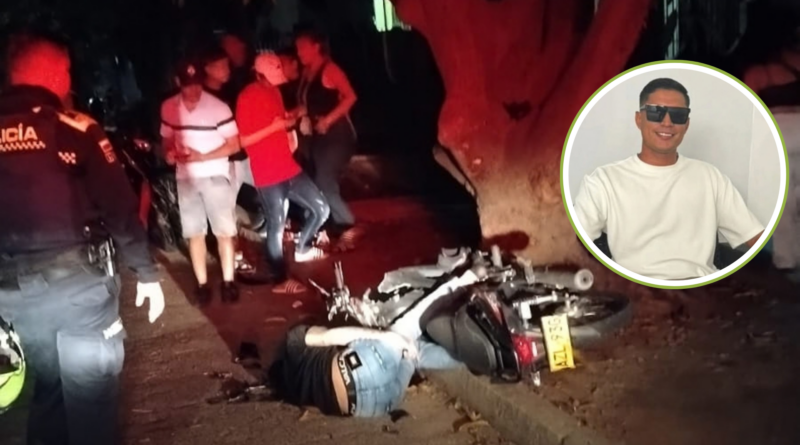 Motociclista murió tras chocar contra un árbol en la glorieta Los Gallos, en Valledupar